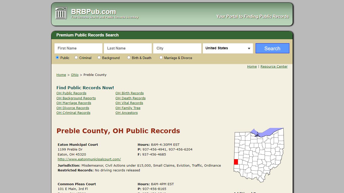 Preble County Public Records | Search Ohio Government ...