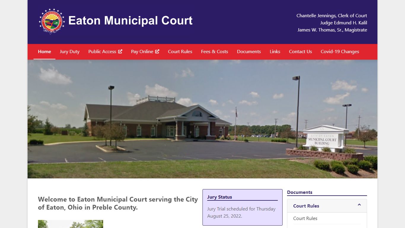 Eaton Municipal Court, Preble County, Ohio